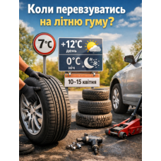 Коли перевзуватись на літню гуму? Коли перевзуватись на літню гуму?